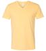 Next Level 6240 CVC V Neck T Shirts in Banana cream front view