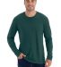 Next Level 3601 Men's Long Sleeve Crew in Forest green front view