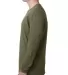 Next Level 3601 Men's Long Sleeve Crew in Military green side view