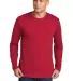 Next Level 3601 Men's Long Sleeve Crew in Red front view