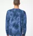 Independent Trading Co. PRM3500TD Midweight Tie-Dy Tie Dye Navy back view