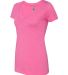 Next Level 6740 Tri-Blend V Neck T Shirts in Vintage pink side view