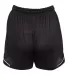 Badger Sportswear 4118 Women's B-Core Pacer Shorts Black/ White back view