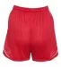 Badger Sportswear 4118 Women's B-Core Pacer Shorts Red/ White back view