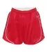 Badger Sportswear 4118 Women's B-Core Pacer Shorts Red/ White front view