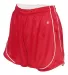 Badger Sportswear 4118 Women's B-Core Pacer Shorts Red/ White side view