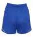 Badger Sportswear 4118 Women's B-Core Pacer Shorts Royal/ White back view