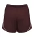 Badger Sportswear 4118 Women's B-Core Pacer Shorts Maroon/ White back view