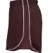 Badger Sportswear 4118 Women's B-Core Pacer Shorts Maroon/ White side view