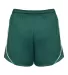 Badger Sportswear 4118 Women's B-Core Pacer Shorts Forest/ White back view