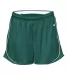 Badger Sportswear 4118 Women's B-Core Pacer Shorts Forest/ White front view