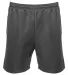 Badger Sportswear 1407 Unisex Polyfleece 7" Shorts Graphite front view