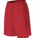 Badger Sportswear 599KPP Training Shorts with Pock Red side view