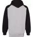 Badger Sportswear 1249 Sport Athletic Fleece Hoode Oxford/ Black back view