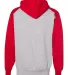 Badger Sportswear 1249 Sport Athletic Fleece Hoode Oxford/ Red back view