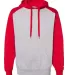 Badger Sportswear 1249 Sport Athletic Fleece Hoode Oxford/ Red front view