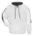 Badger Sportswear 2456 Youth Sideline Fleece Hoode White/ Graphite front view