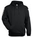 Badger Sportswear 1428 Metallic Fleece Hooded Swea Black front view
