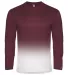 Badger Sportswear 2204 Youth Ombre Long Sleeve T-S Maroon front view