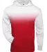 Badger Sportswear 2403 Youth Ombre Hooded Sweatshi Red front view