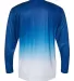 Badger Sportswear 4204 Ombre Long Sleeve T-Shirt Royal back view