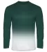 Badger Sportswear 4204 Ombre Long Sleeve T-Shirt Forest front view