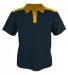 Badger Sportswear GPL6 Colorblock Gameday Basic Sp Navy/ Gold front view