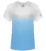 Badger Sportswear 4207 Women's V-Neck Ombre T-Shir Columbia Blue front view