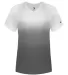 Badger Sportswear 4207 Women's V-Neck Ombre T-Shir Graphite front view