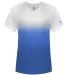 Badger Sportswear 4207 Women's V-Neck Ombre T-Shir Royal front view