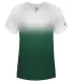 Badger Sportswear 4207 Women's V-Neck Ombre T-Shir Forest front view