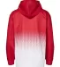 Badger Sportswear 1404 Hex 2.0 Hooded Sweatshirt in Red back view
