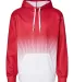 Badger Sportswear 1404 Hex 2.0 Hooded Sweatshirt in Red front view