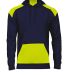 Badger Sportswear 1440 Breakout Performance Fleece in Navy/ safety yellow front view