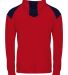 Badger Sportswear 1440 Breakout Performance Fleece in Red/ navy back view