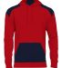 Badger Sportswear 1440 Breakout Performance Fleece in Red/ navy front view