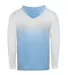 Badger Sportswear 2205 Youth Ombre Long Sleeve Hoo Columbia Blue back view