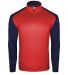 Badger Sportswear 2231 Youth Breakout Quarter-Zip  in Red/ navy front view