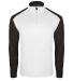 Badger Sportswear 2231 Youth Breakout Quarter-Zip  in White/ black side view