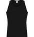 181 YOUTH POLY/COTTON ATHLETIC TANK BLACK front view