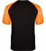 Badger Sportswear 4230 Breakout T-Shirt in Black/ safety orange back view
