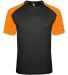 Badger Sportswear 4230 Breakout T-Shirt in Black/ safety orange front view