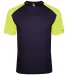 Badger Sportswear 4230 Breakout T-Shirt in Navy/ safety yellow front view