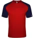 Badger Sportswear 4230 Breakout T-Shirt in Red/ navy front view