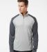 Badger Sportswear 4231 Breakout Quarter-Zip Pullov in Silver/ graphite front view