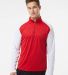 Badger Sportswear 4231 Breakout Quarter-Zip Pullov in Red/ white front view