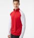 Badger Sportswear 4231 Breakout Quarter-Zip Pullov in Red/ white side view