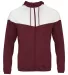 Badger Sportswear 7722 Spirit Outer-Core Jacket in Maroon/ white front view