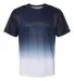 Badger Sportswear 4209 Reverse Ombre T-Shirt Navy front view