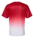 Badger Sportswear 4209 Reverse Ombre T-Shirt Red back view
